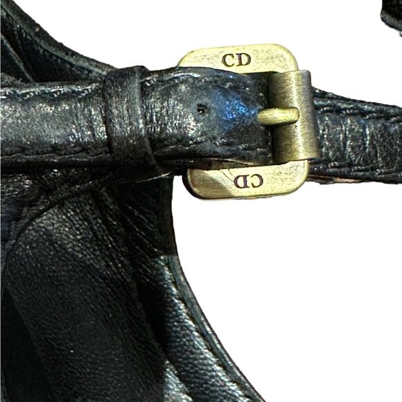 Dior Womens 37.5/7 Black Suede Mary Jane Heels - Picture 10 of 11